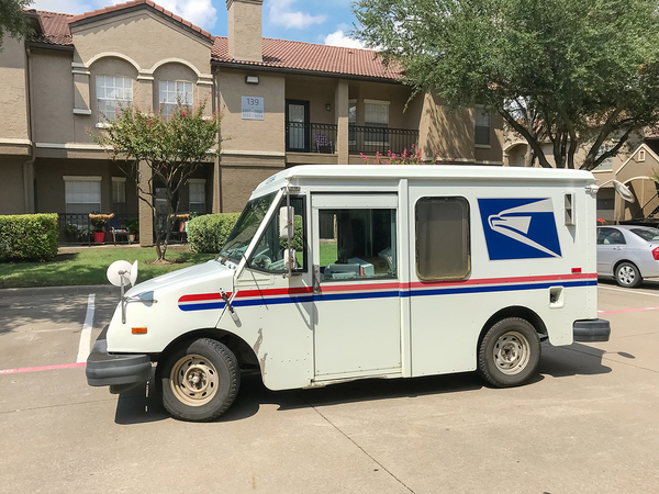 US postal service truck.